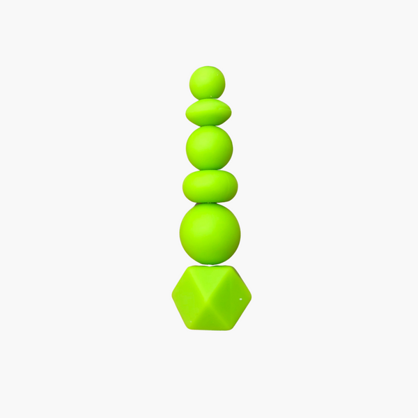 Silicone Solid Color Bead || Neon Green