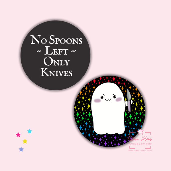 Stabby Ghost – “No Spoons Left, Only Knives” Silicone Focal Bead || Starr Plans Exclusive