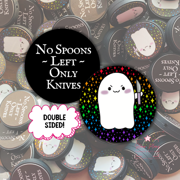 Stabby Ghost – “No Spoons Left, Only Knives” Silicone Focal Bead || Starr Plans Exclusive