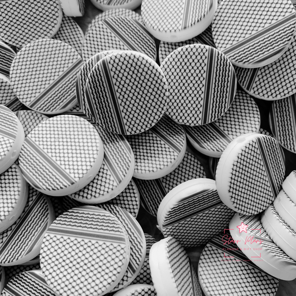 Silicone Focal Beads - Keffiyeh - Healing & Solidarity Design