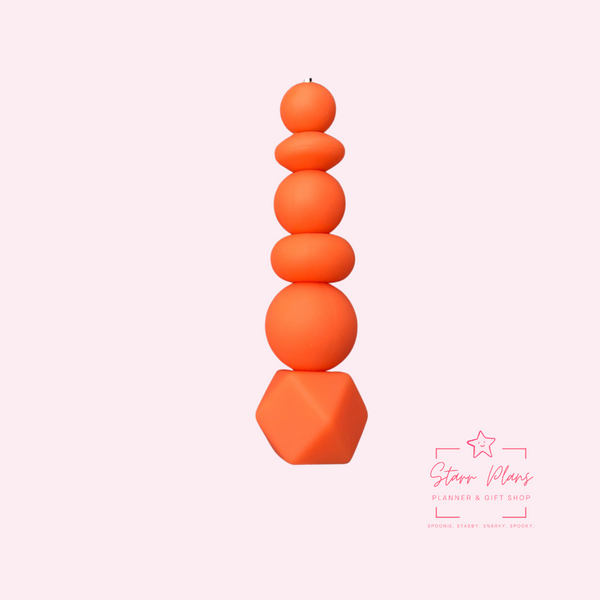 Silicone Solid Color Bead || Orange Creamsicle