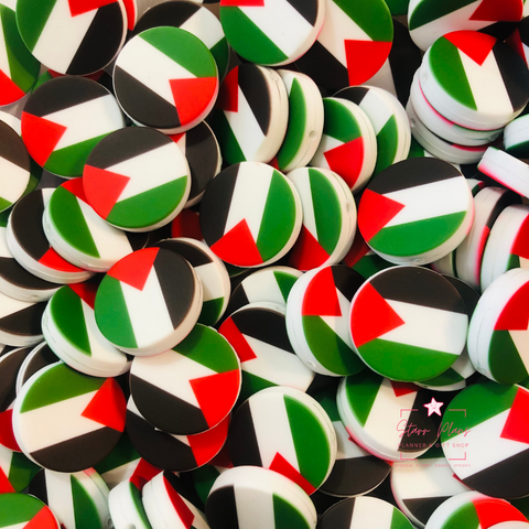 Silicone Focal Beads -  Palestine Flag || Starr Plans Exclusive