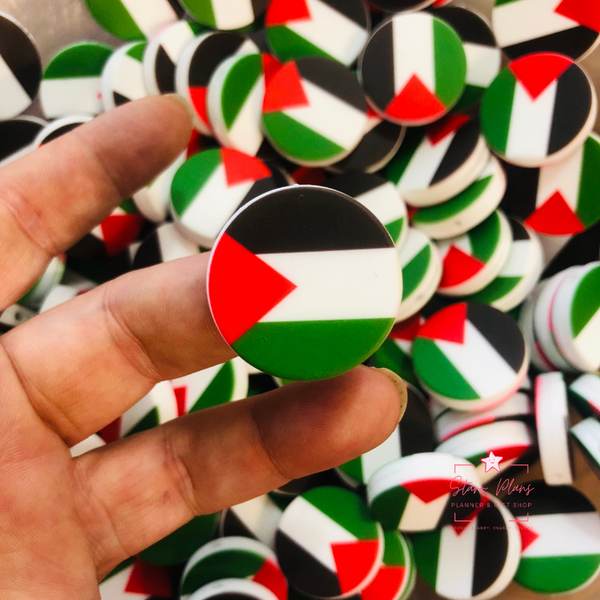 Silicone Focal Beads -  Palestine Flag || Starr Plans Exclusive