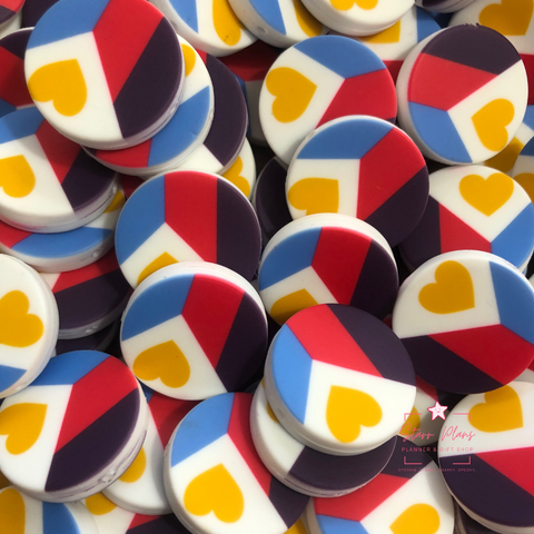 Silicone Focal Beads -  Polyamory Pride Flag || Starr Plans Exclusive