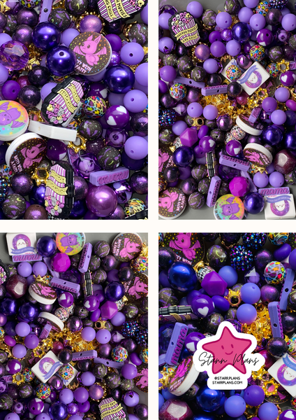 Bead Soup - Purple Rain|| 3mm+ Large Hole || Bead Mixes ||