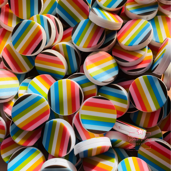 Queer Pride Flag Silicone Focal Bead || Starr Plans Exclusive