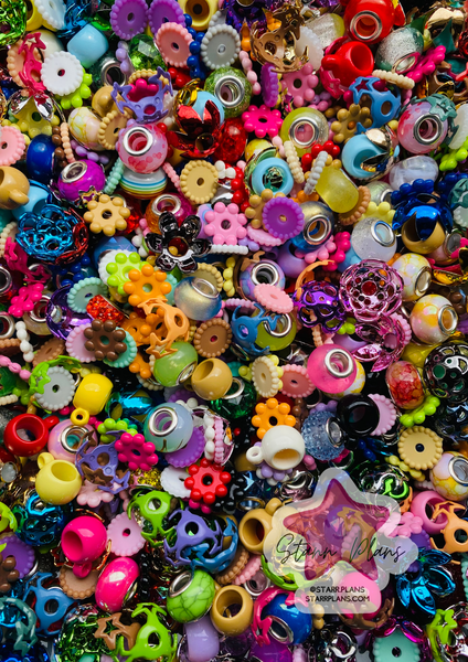 Bead Soup - Rainbow Spacers Only Mix|| 3mm+ Large Hole || Bead Mixes ||