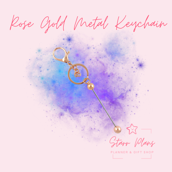 Beadable Blanks - Premium Metal Keychain Bar with Lobster Clasp