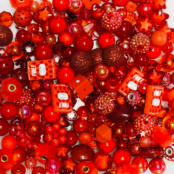Bead Soup - Ruby Rhapsody || 3mm+ Large Hole || Bead Mixes || Acrylic & More