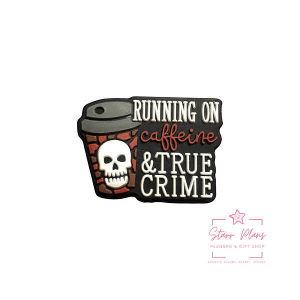 Silicone Focal Beads - Running on True Crime and Caffeine - 107A