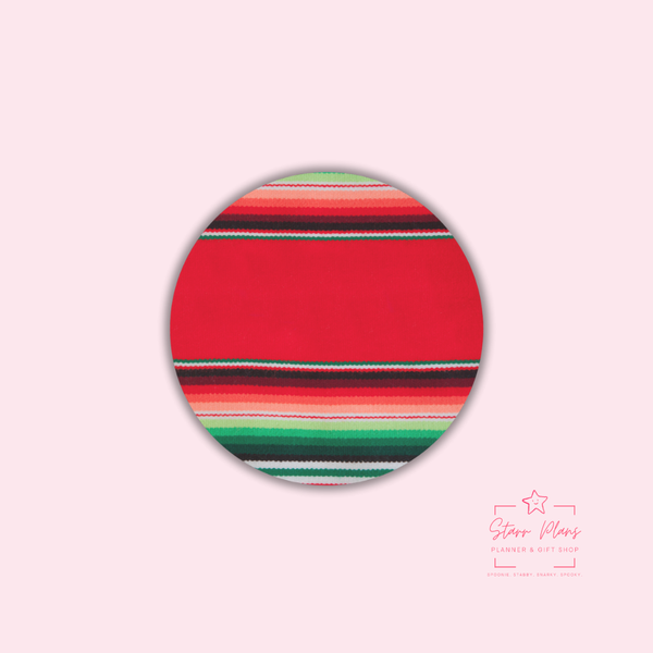 Serape Print - Red Silicone Focal Bead || Starr Plans Exclusive