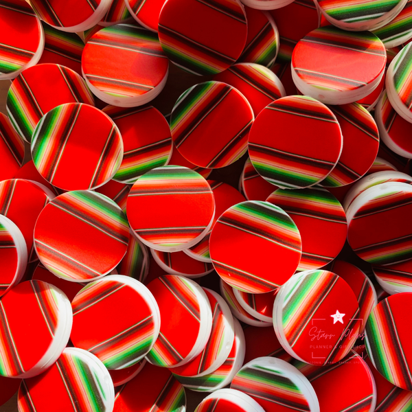 Serape Print - Red Silicone Focal Bead || Starr Plans Exclusive