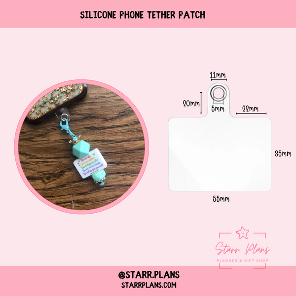 Phone Tether Patch Connecter for Beads, Charms, Lanyards