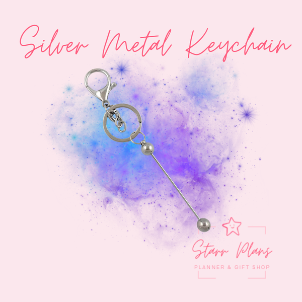 Beadable Blanks - Premium Metal Keychain Bar with Lobster Clasp