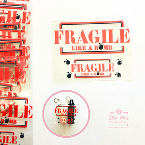 Mini Tumbler UVDTF Decal - Snarky "Fragile Like a Bomb"
