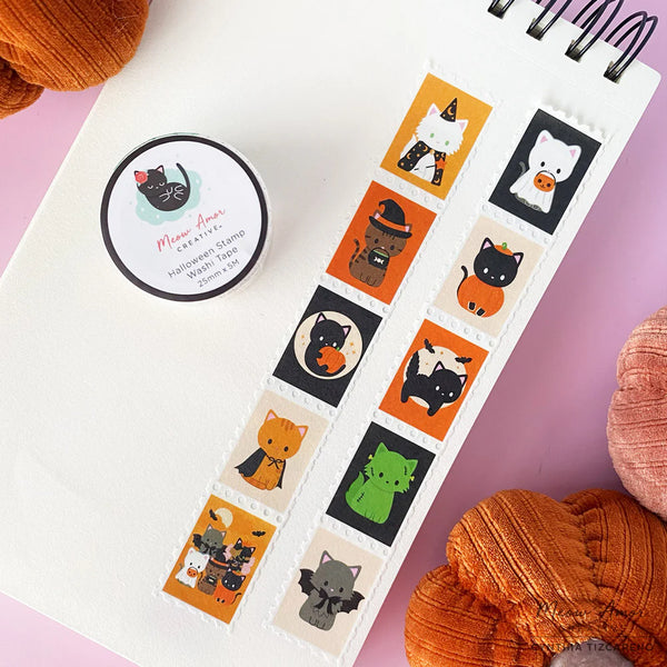 Halloween Cats Stamp Washi Tape