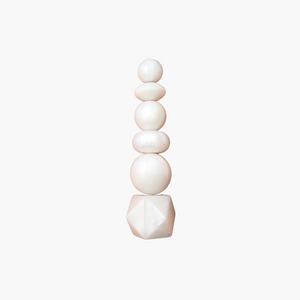 Silicone Solid Color Bead || Stardust White Pearl