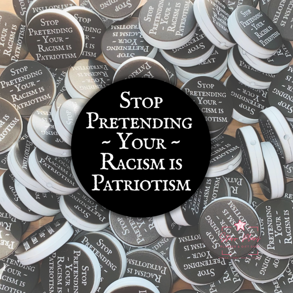 Stop Pretending Your Racism Is Patriotism Silicone Focal Bead || Starr Plans Exclusive
