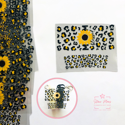 Mini Tumbler UVDTF Decal - Sunflower "Blessed Mom"