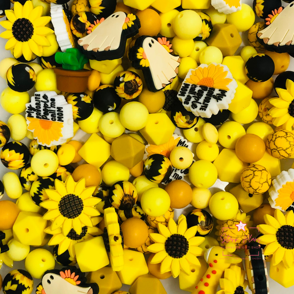 Bead Soup - Sunflower Delight || 3mm+ Large Hole || Bead Mixes ||
