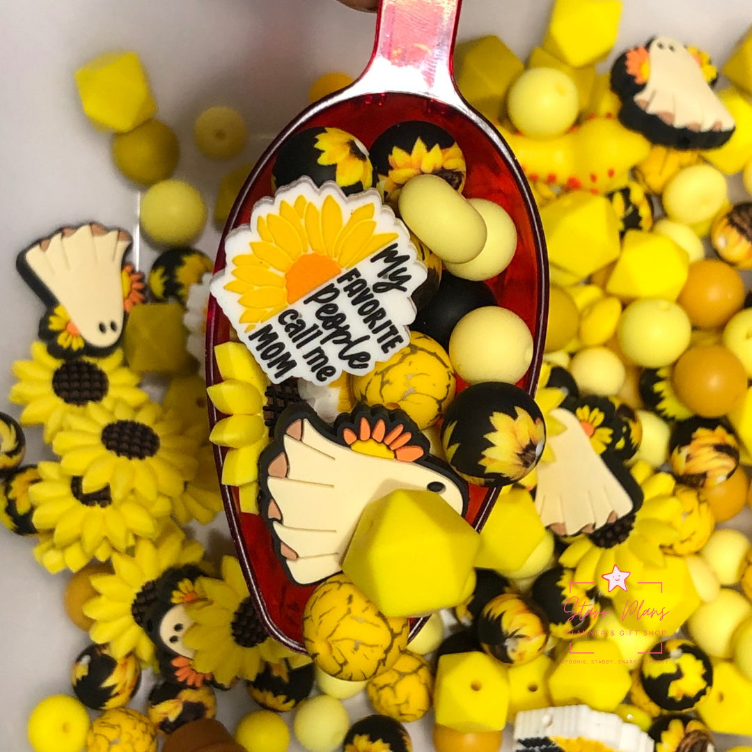 Bead Soup - Sunflower Delight || 3mm+ Large Hole || Bead Mixes ||