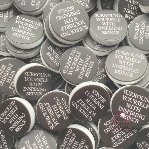 Surround Yourself With Inspiring Beings Silicone Focal Bead || Starr Plans Exclusive