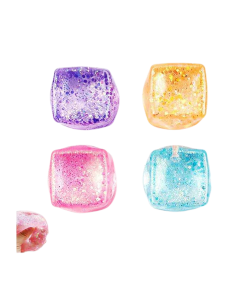 Glitter Maltose Ice Cube Squishy Toy