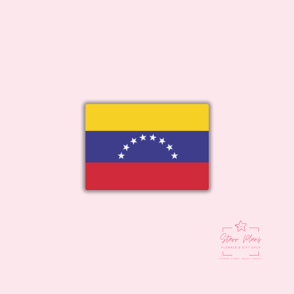 Venezuela Flag Rectangle Silicone Focal Bead || Starr Plans Exclusive