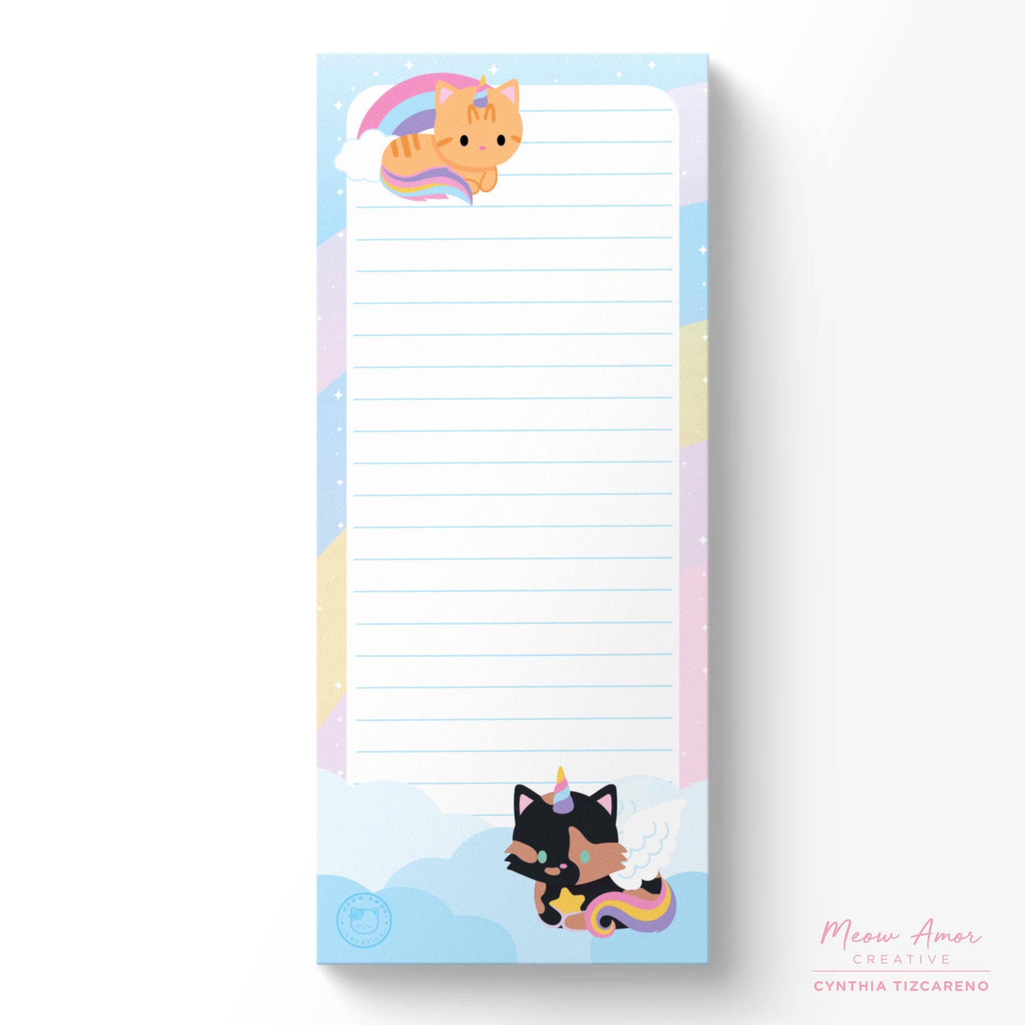 Magical Unicorn Cats To Do List Notepad