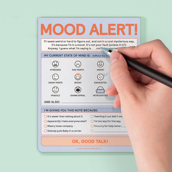 Mood Alert Today's Mood Nifty Note Pad (Pastel Version)