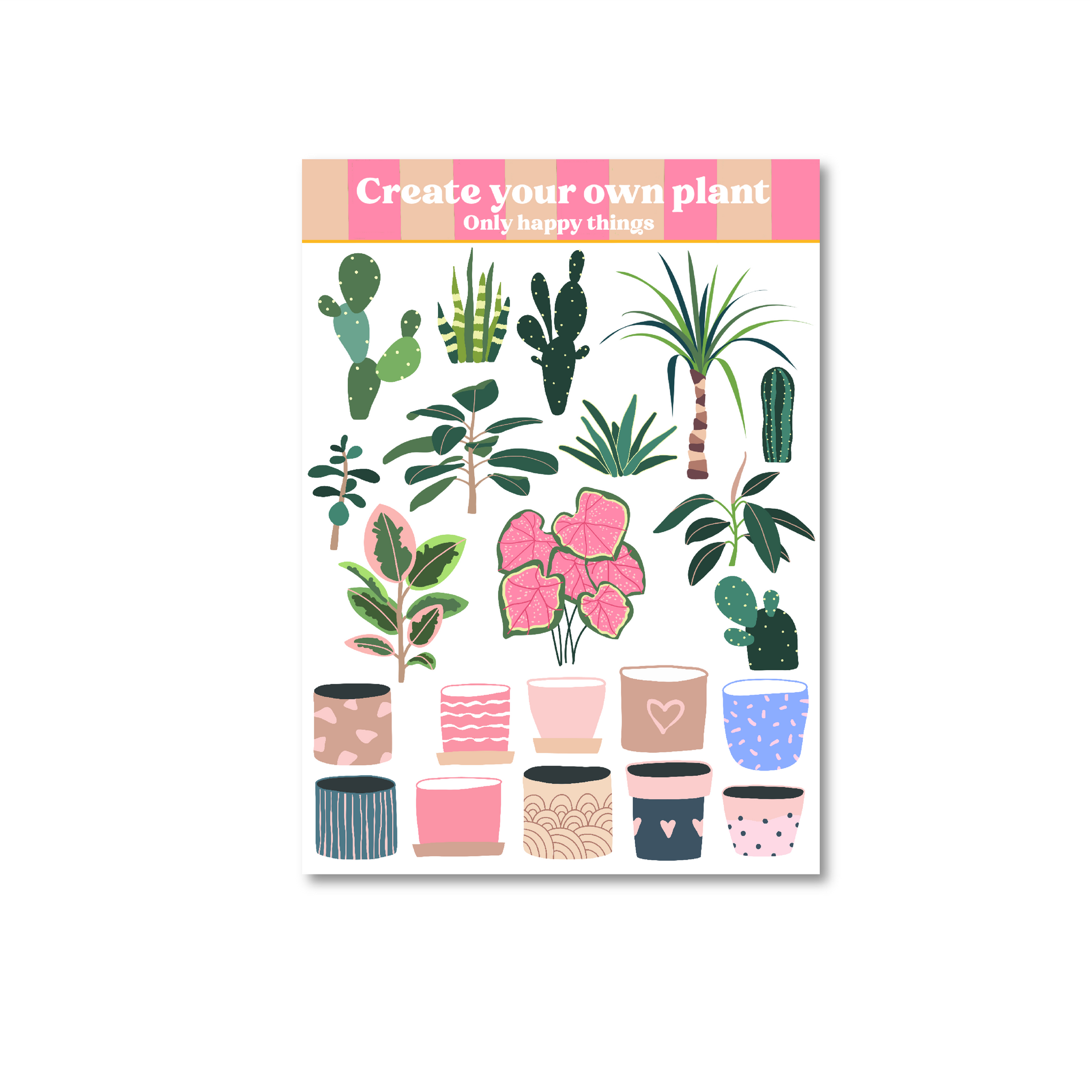 Stickersheet Create your own plant A6