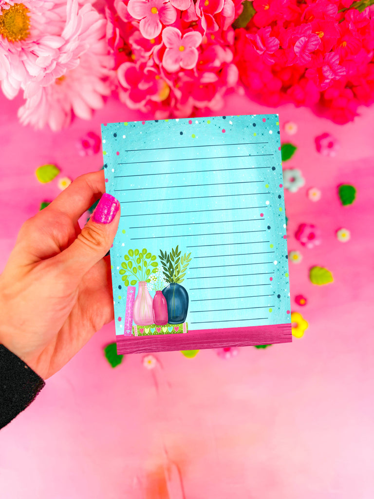 Botanical Notepad Botanical Book Stack Notepad 4.25