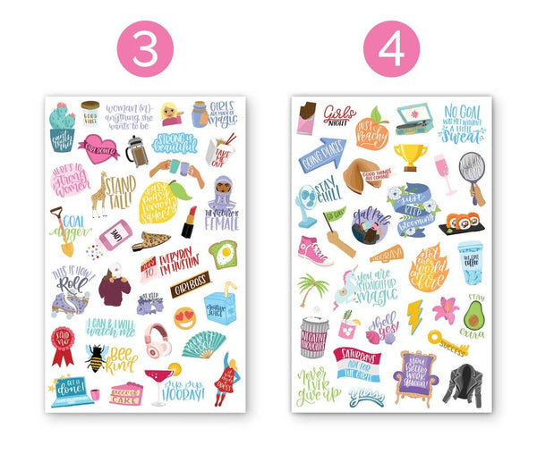 Planner Sticker Pack, Female Empowerment