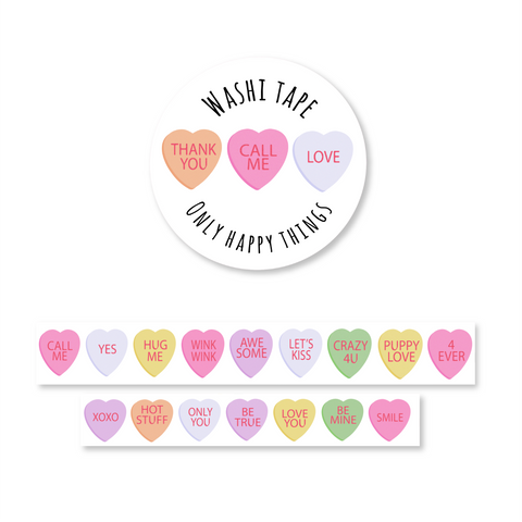 Conversation Hearts Washi Tape