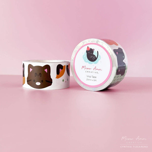 Fluffy Cats Vinyl Sticker Roll Washi Tape