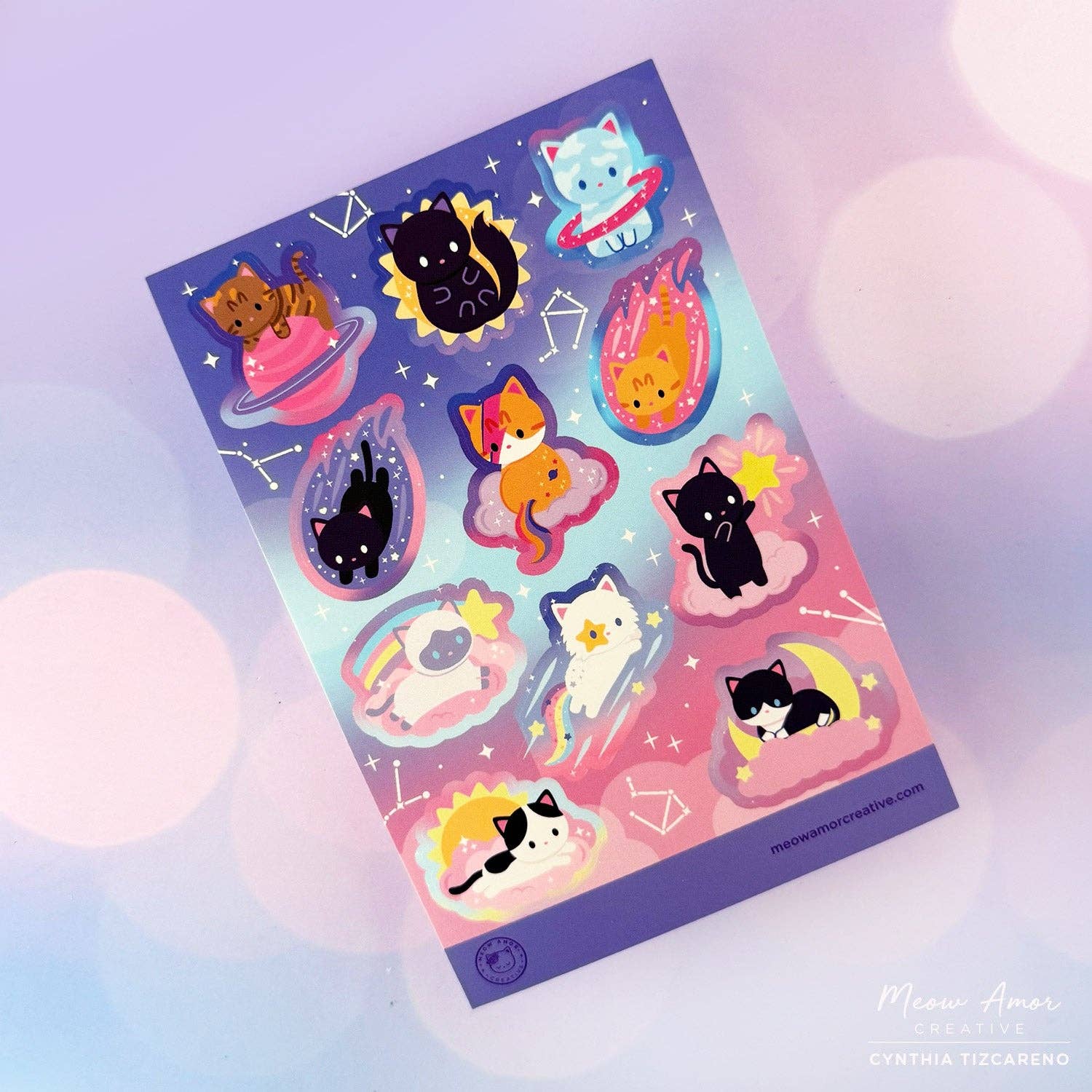 Cosmic Cat Sticker Sheet