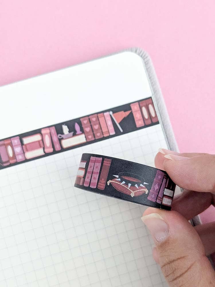 Dark Romance Bookcase Washi Tape