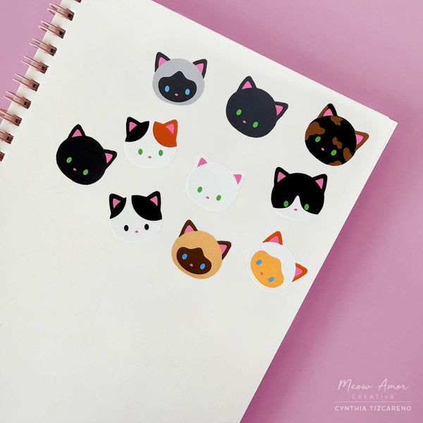 Classic Cat Viny Sticker Roll Washi Tape