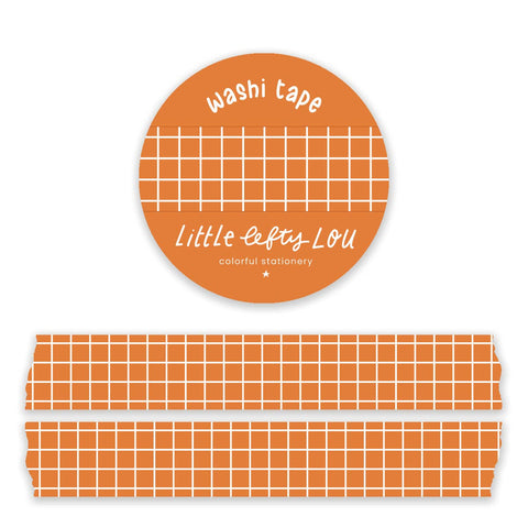 Orange Grid Washi Tape