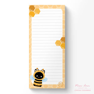 Bee Cat To Do List Notepad