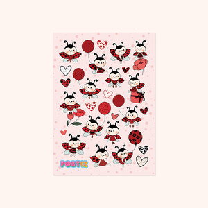 Lady Bug Love Sticker Sheet