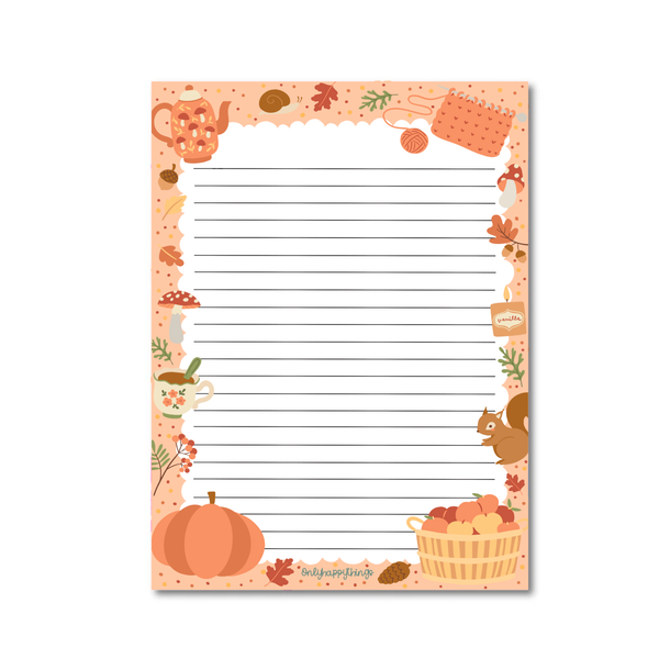 Notepad cozy fall A5