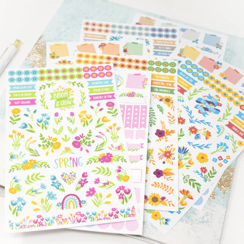 Planner Sticker Pack, Decorative Florals