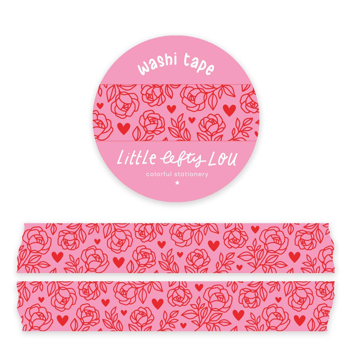 Hearts And Roses Washi Tape