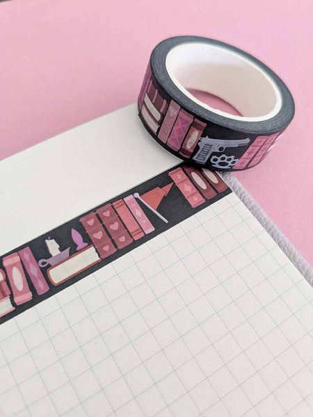 Dark Romance Bookcase Washi Tape