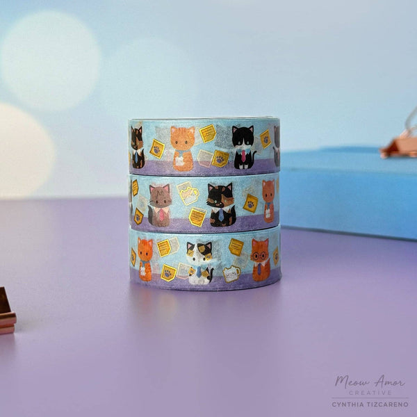 Office Kitty Gold Foil Washi Tape