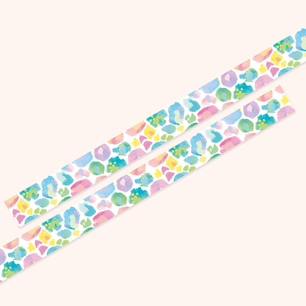 Limited Edition Kasey Rainbow Pastel Leopard Washi Tape