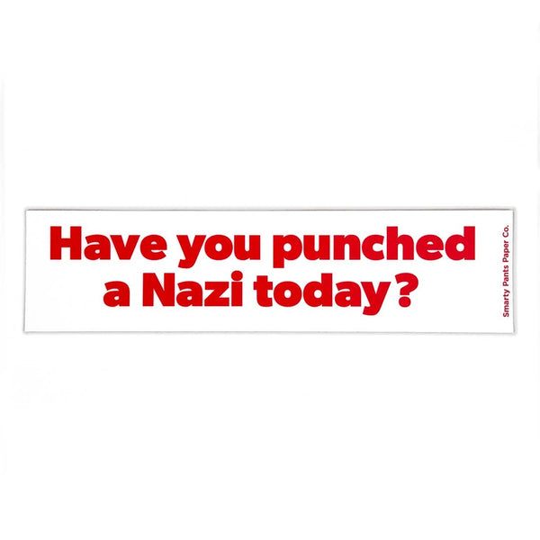 Punch a Nazi Bumper Sticker