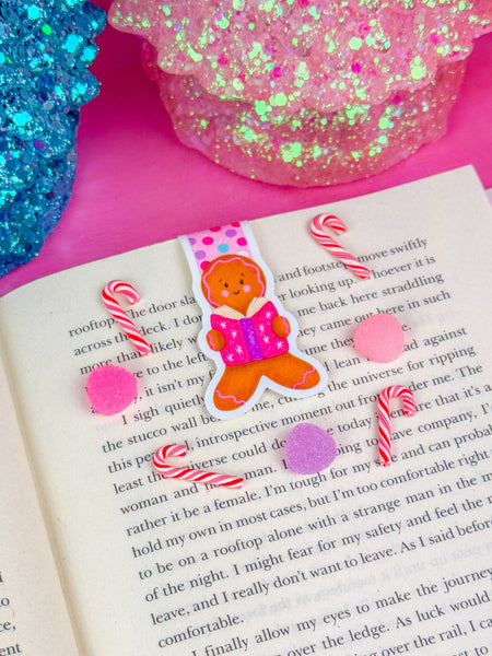 Reading Gingerbread Magnetic Bookmark