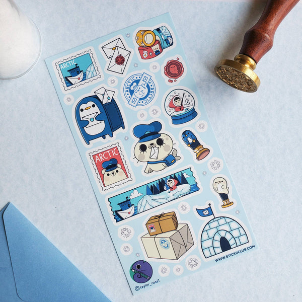 Penguin Post Sticker Sheet